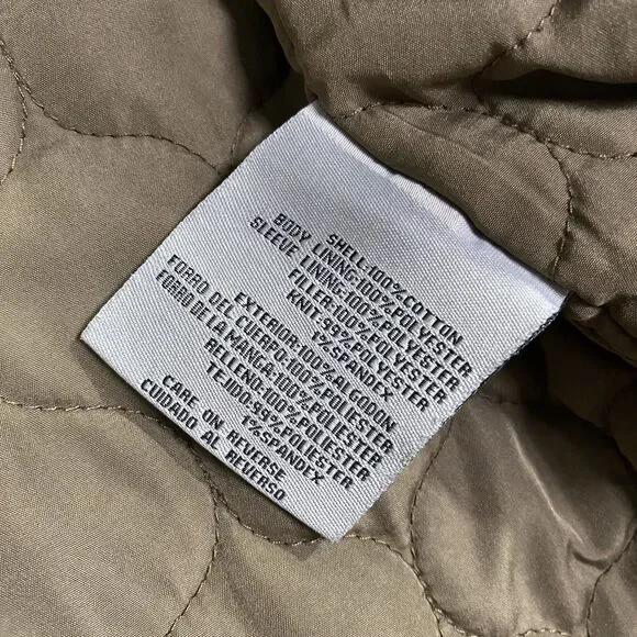 Levis Trucker Jacket Mens XL Khaki Full Zip Button Outdoor Utility Casual - Picture 9 of 9